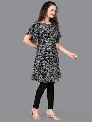 round neck printed regular tunic - 18475096 - Standard Image - 2