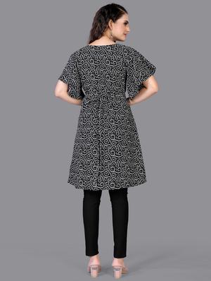 round neck printed regular tunic - 18475096 - Standard Image - 3