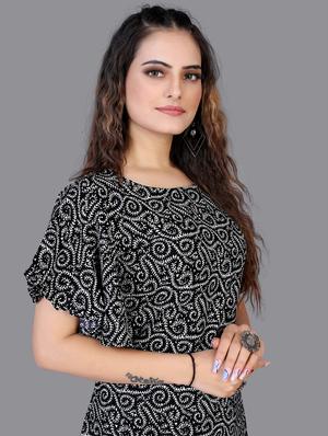 round neck printed regular tunic - 18475096 - Standard Image - 5