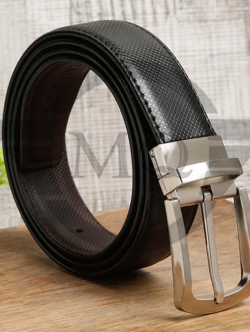 gunmetal leather belt - 18475391 - Zoom Image - 2