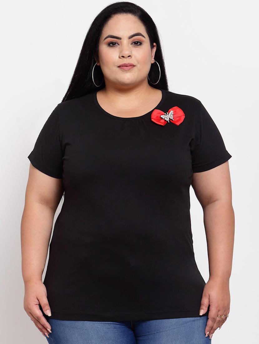round neck solid regular tees - 18475500 - Zoom Image - 1