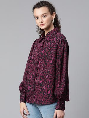 bishop sleeved animal printed regular shirt - 18475544 - Standard Image - 2