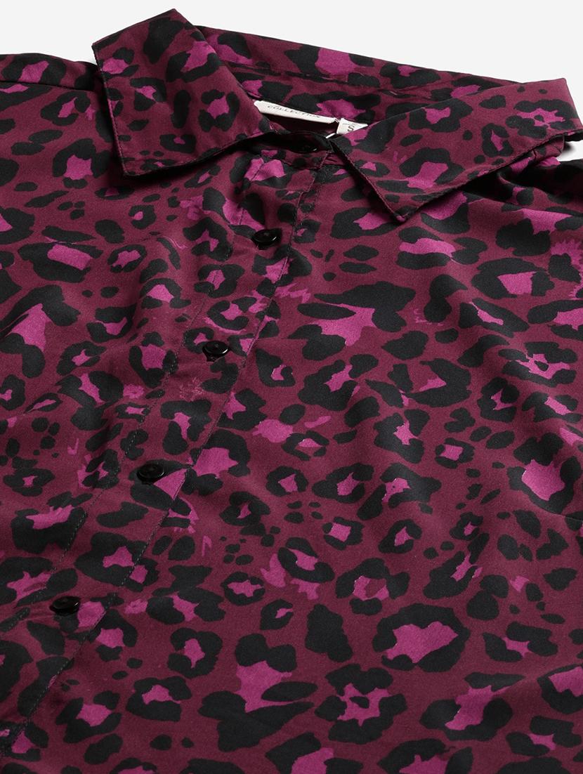 bishop sleeved animal printed regular shirt - 18475544 - Zoom Image - 5