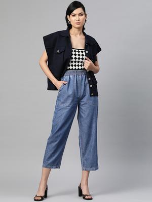 high rise washed denim jean - 18475666 - Standard Image - 4