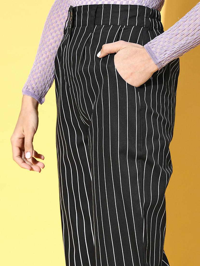 high rise striped pleated trouser - 18475696 - Zoom Image - 5