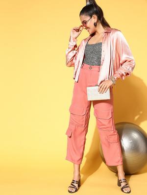 high rise solid cargo trouser - 18475711 - Standard Image - 4