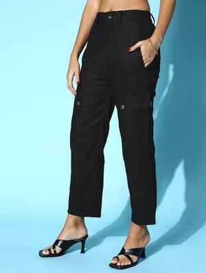 high rise solid cargo trouser - 18475713 - Standard Image - 2
