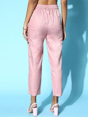 high rise solid cargo trouser - 18475717 - Standard Image - 3