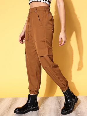 high rise solid flat front trouser - 18475730 - Standard Image - 2