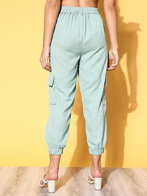high rise solid cargo trouser - 18475732 - Standard Image - 3