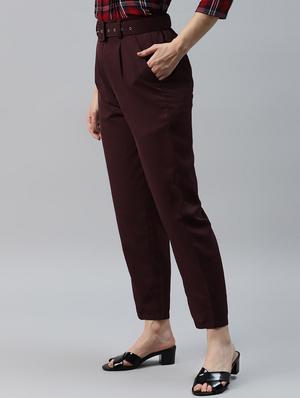 high rise solid pleated trouser - 18475747 - Standard Image - 2