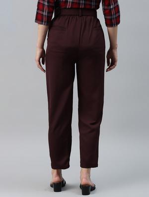 high rise solid pleated trouser - 18475747 - Standard Image - 3