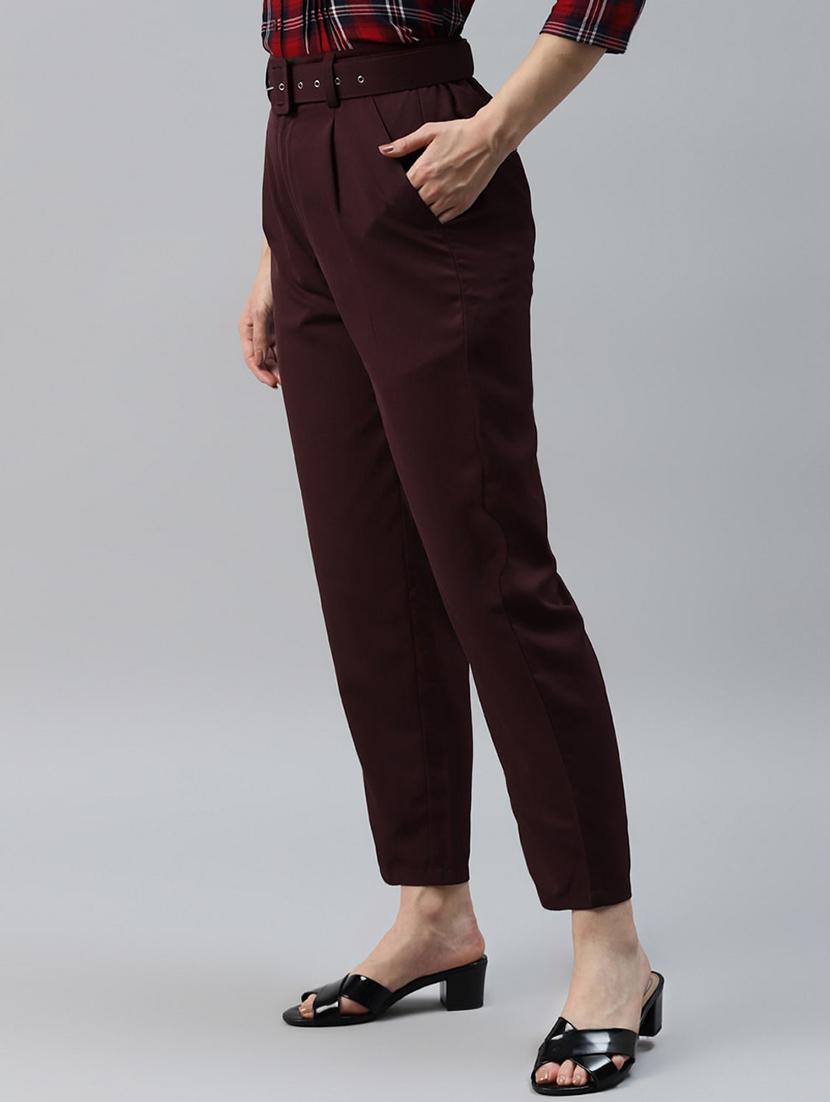 high rise solid pleated trouser - 18475747 - Zoom Image - 2