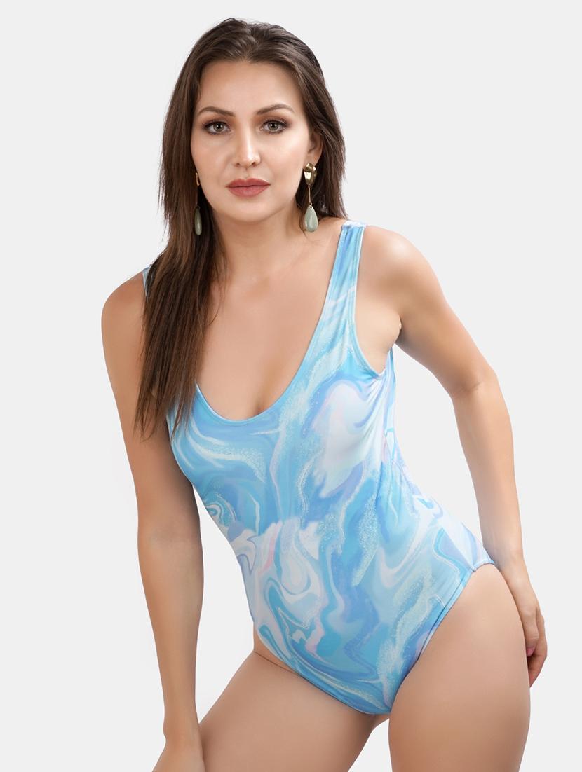 blue marble print bodysuit - 18475768 - Zoom Image - 2