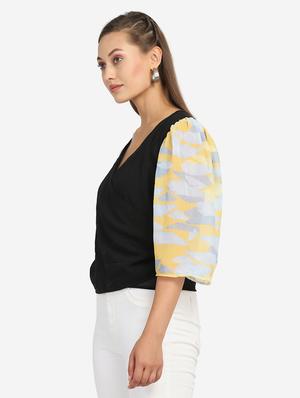 v neck solid crop top - 18476095 - Standard Image - 2