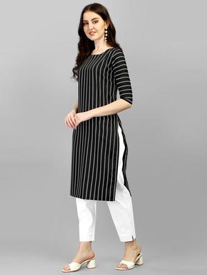 striped straight kurta - 18476227 - Standard Image - 2