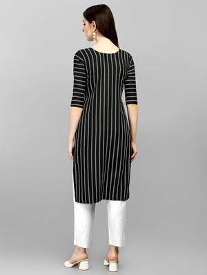 striped straight kurta - 18476227 - Standard Image - 3