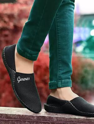 mens black slip on loafers - 18476616 - Standard Image - 4