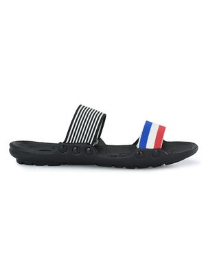 mens black slip on flip flop - 18476627 - Standard Image - 2