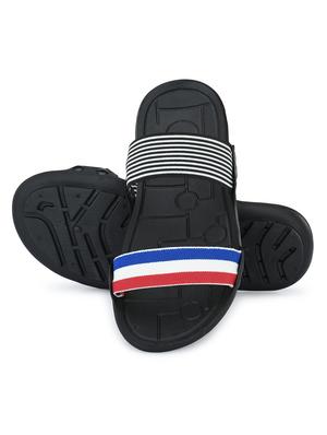 mens black slip on flip flop - 18476627 - Standard Image - 4