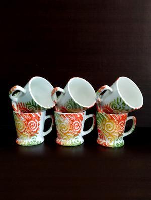 charming set of 6 cups | cupset | tea cups | set of 6 cups | ceramic - 18476670 - Standard Image - 3