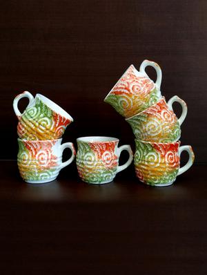 charming set of 6 cups | cupset | tea cups | set of 6 cups | ceramic - 18476671 - Standard Image - 3
