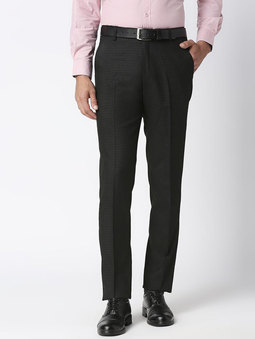 brown checkered formal trouser - 18476789 - Zoom Image - 1