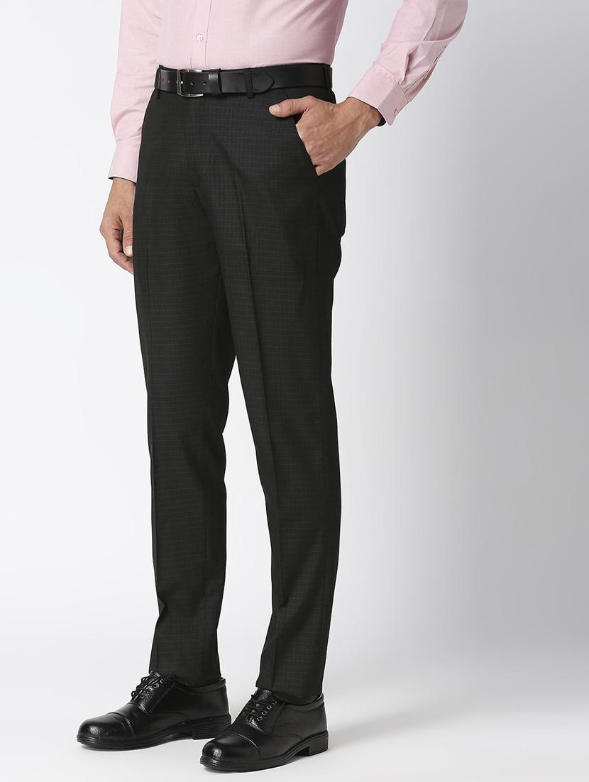 brown checkered formal trouser - 18476789 - Zoom Image - 2