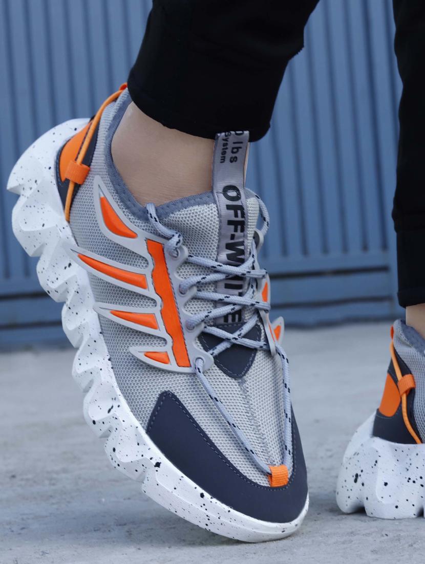 mens grey lace up sport shoe - 18476824 - Zoom Image - 5
