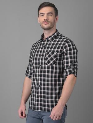 black checkered casual shirt - 18477389 - Standard Image - 2
