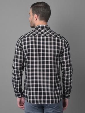 black checkered casual shirt - 18477389 - Standard Image - 4