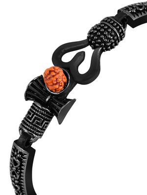 kajaru men analog watch with mahadev bracelet - 18478315 - Standard Image - 6