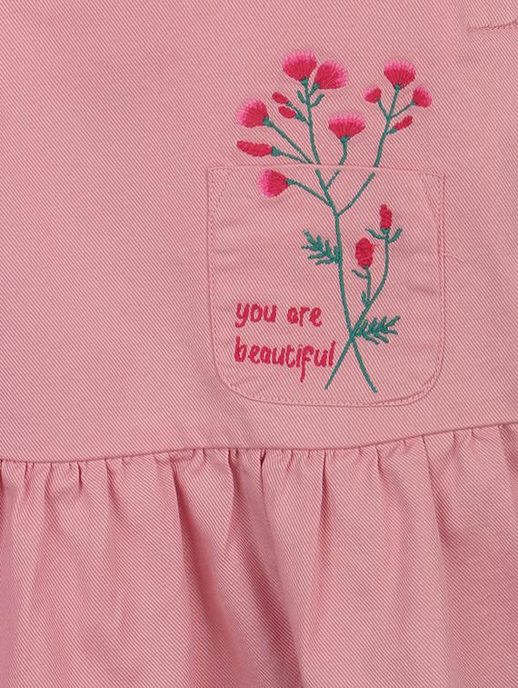 girls pink embroidered frock - 18479052 - Zoom Image - 3