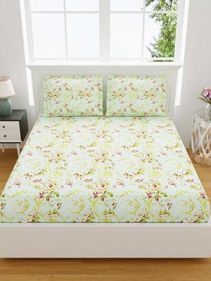 easygoods 320 tc king size bedsheet with 2 pillow covers | daisy - 18479160 - Standard Image - 2