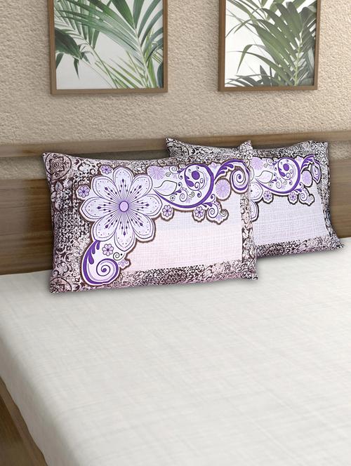100% cotton 200 tc 28x18 inches pillow covers (set of 2) - 18479310 - Standard Image - 1