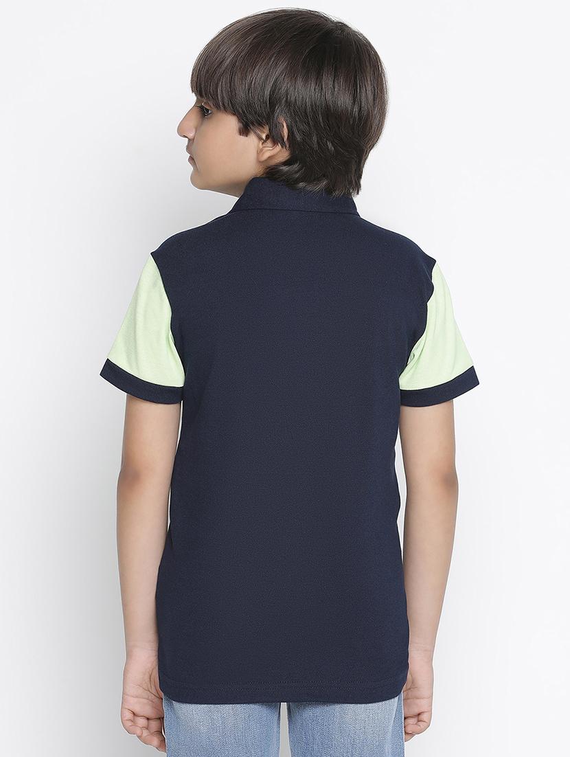 boys navy blue color block t-shirt - 18479420 - Zoom Image - 3