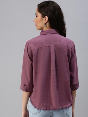 peterpan collar solid shirt - 18479527 - Standard Image - 3
