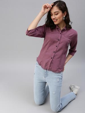 peterpan collar solid shirt - 18479527 - Standard Image - 4
