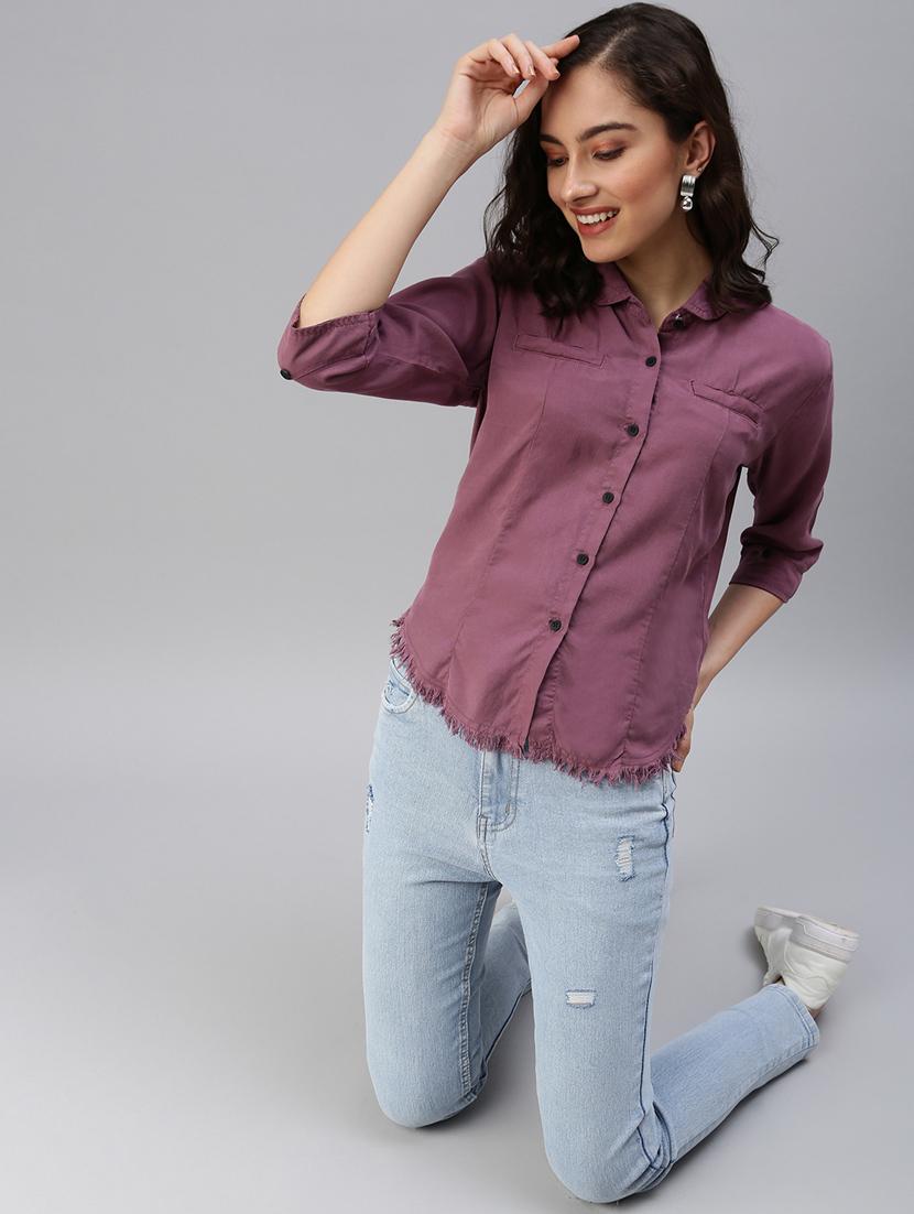 peterpan collar solid shirt - 18479527 - Zoom Image - 4