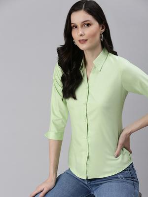 sea green solid regular shirt - 18479533 - Standard Image - 2