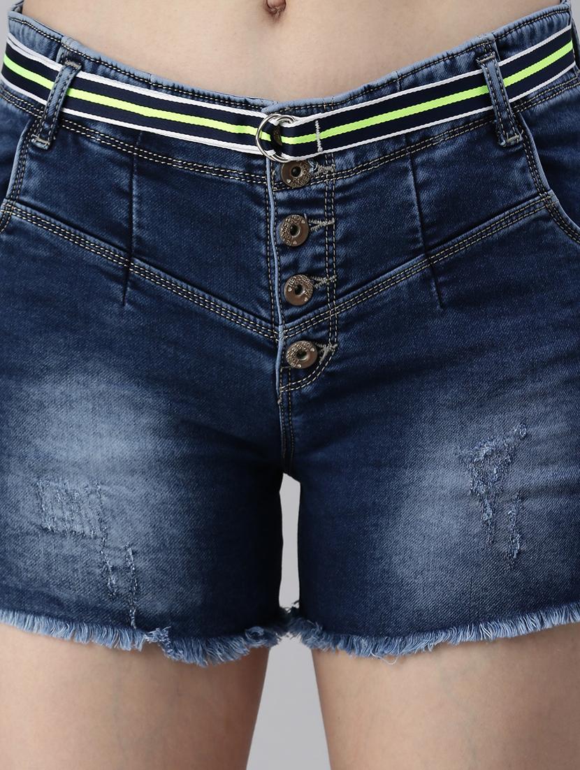 low rise washed shorts - 18479538 - Zoom Image - 5