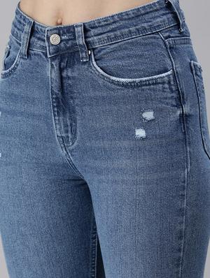 high rise stone washed jeans - 18479594 - Standard Image - 5