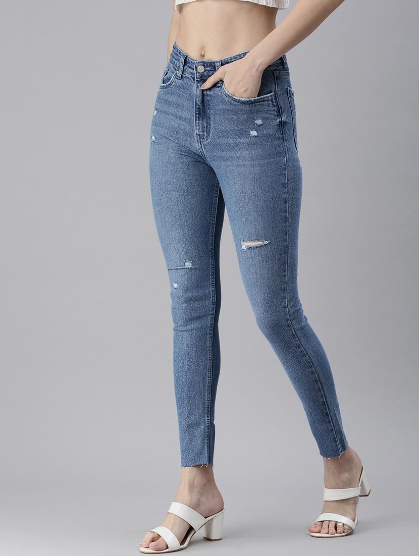 high rise stone washed jeans - 18479594 - Zoom Image - 2