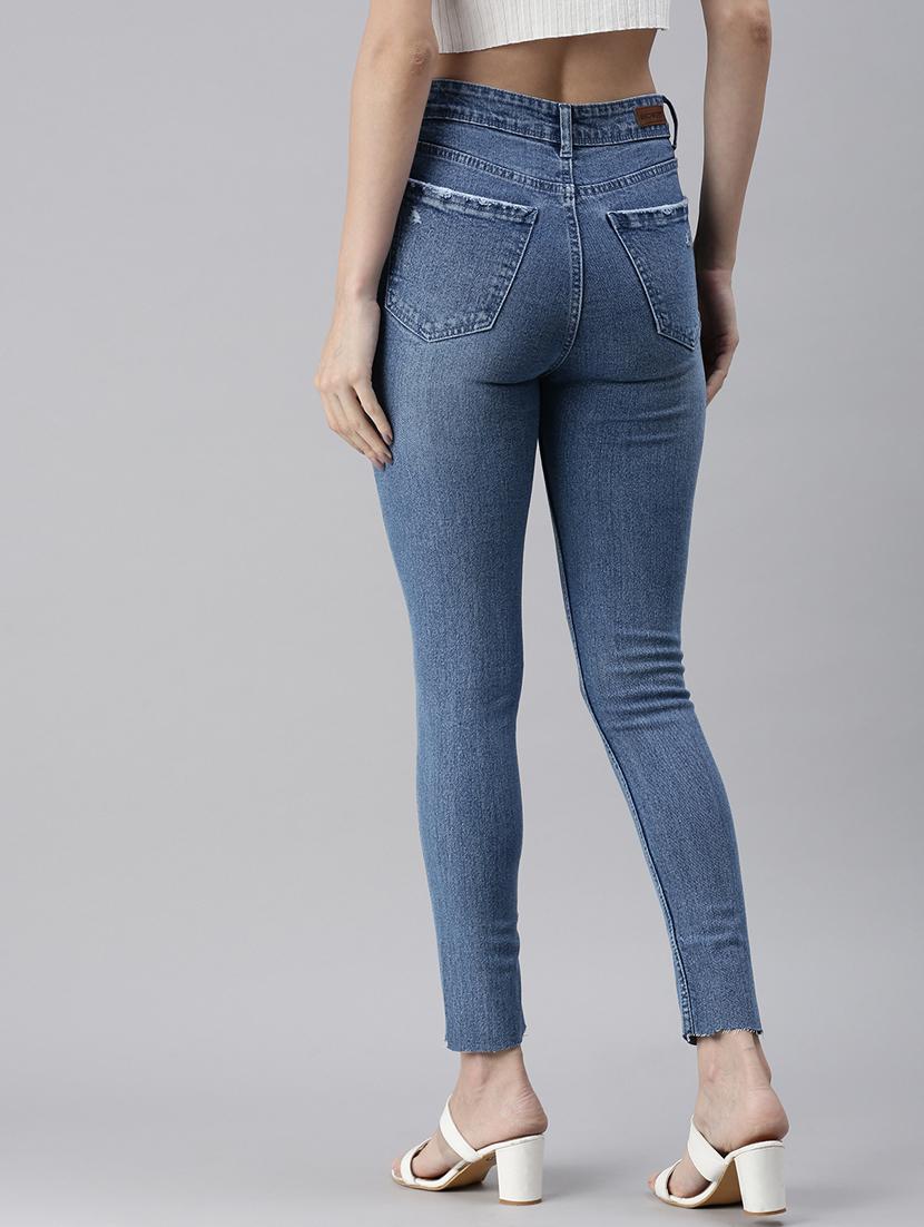 high rise stone washed jeans - 18479594 - Zoom Image - 3