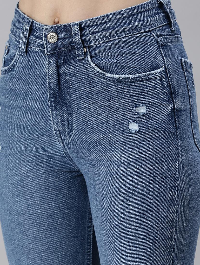 high rise stone washed jeans - 18479594 - Zoom Image - 5