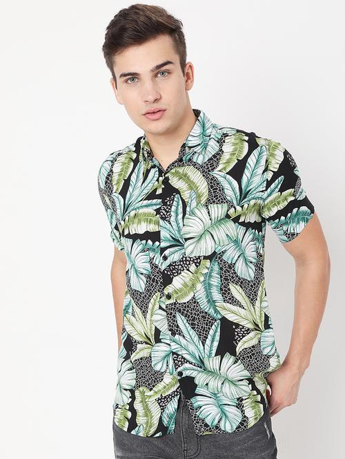 multi colored tropical printed casual shirt - 18479648 - Very Small Image - 1