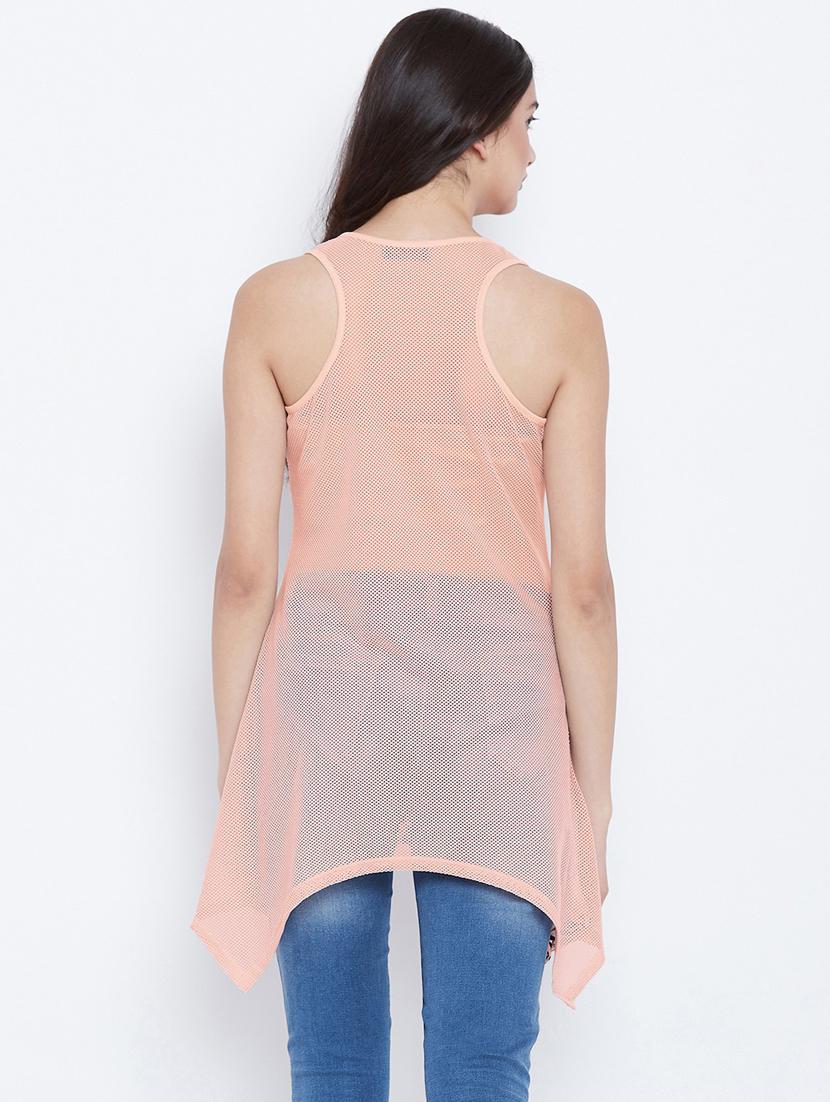 sleeveless printed asymmetric top - 18479884 - Zoom Image - 3
