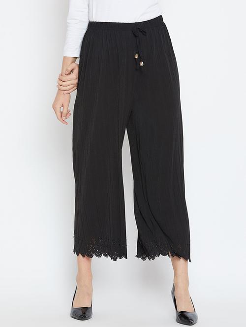 drawstring waist solid palazzo - 18479916 - Standard Image - 1