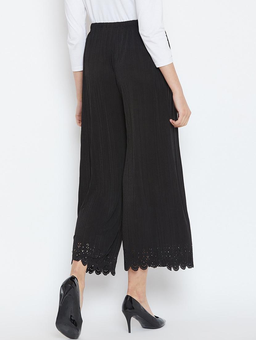 drawstring waist solid palazzo - 18479916 - Zoom Image - 4
