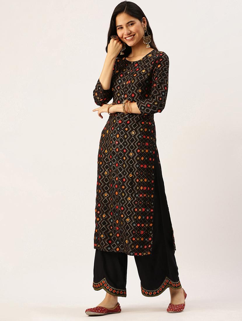 printed straight kurta - 18480676 - Zoom Image - 2